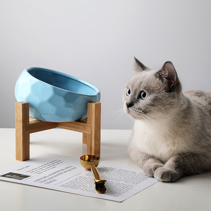 Diamond Ceramics Pet Bowl – Elevated & Ergonomic Feeder for Pets